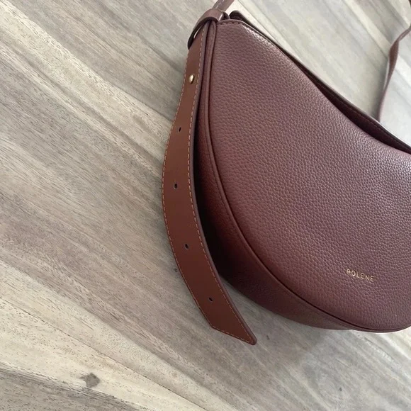 Polene Rust Brown Crescent Shoulder Bag💗 - Picture 3 of 5